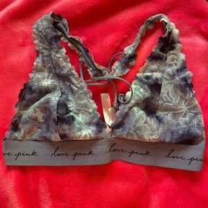 PINK Women’s Victoria’s Secret Lace Halter Bralette in Blue